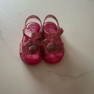 Mini Melissa Jump + Disney 100 Sandal BB - Pink / Glitter Pink Size 8